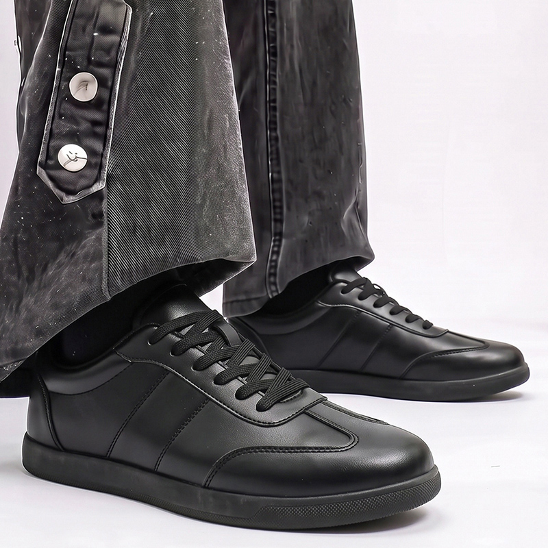 Versatile Men's Genuine Leathe - Men Formal Wear All Black ulasan dan harga