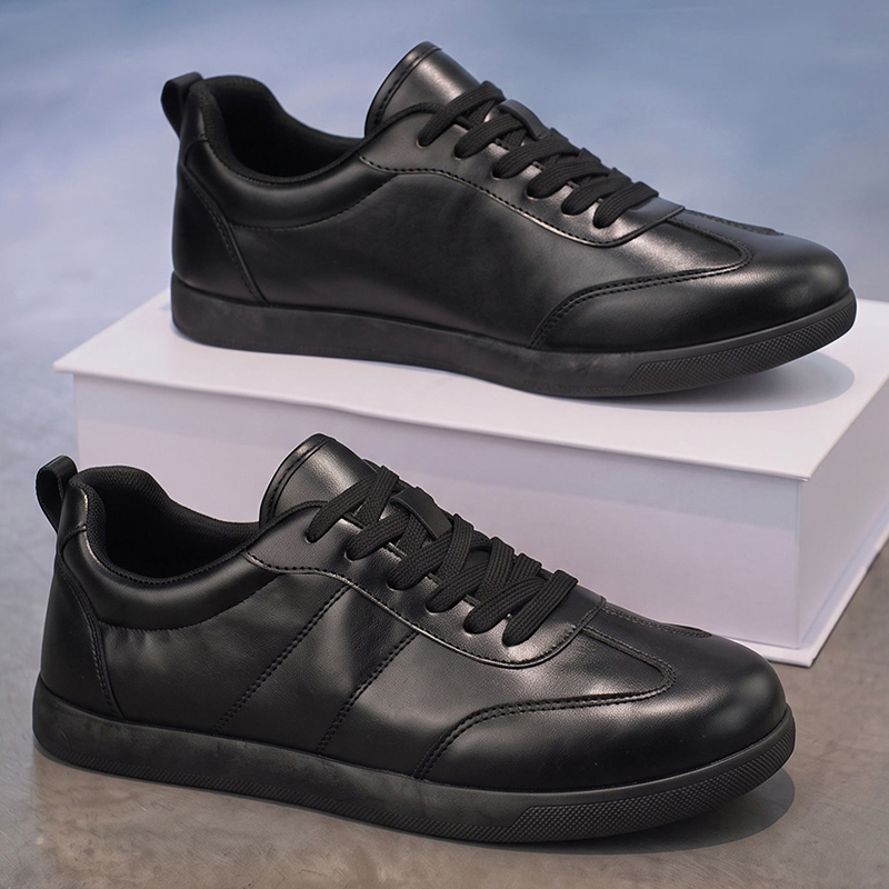 Versatile Men's Genuine Leathe - Men Formal Wear All Black ulasan dan harga