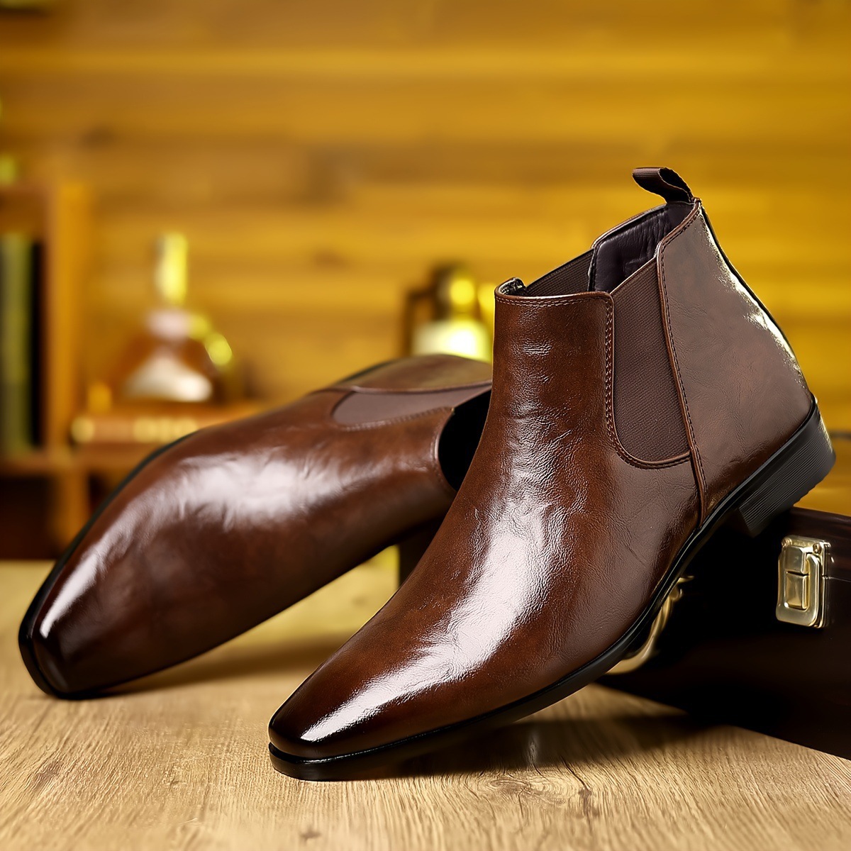 Chelsea Boots Leather Boots Au - Men Formal Wear With Boots ulasan dan harga